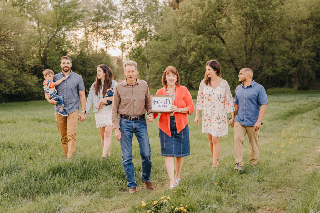Posing families with older kids
